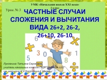 Частные случаи сложения и вычитания вида 26+2, 26-2, 26+10, 26-10 2 класс