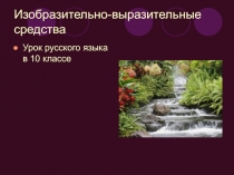 Изобразительно-выразительные средства 10 класс