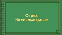 Отряд Насекомоядные 7 класс