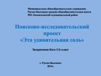 Поисково-исследовательский проект 