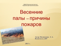 Весенние палы - причины пожаров