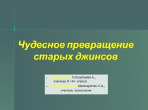 Чудесное превращение старых джинсов 8 класс