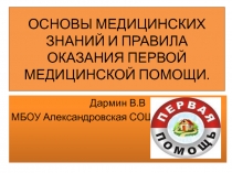 Основы медицинских знаний и правила оказания первой медицинской помощи