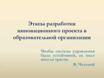 Этапы разработки инновационного проекта в образовательной организации