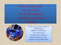 Урок литературы по рассказу М.М. Пришвина Голубая стрекоза 6 класс