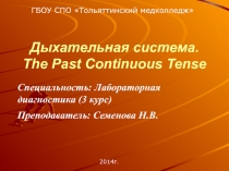 Дыхательная система. The Past Continuous Tense