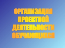 Организация проектной деятельности обучающихся