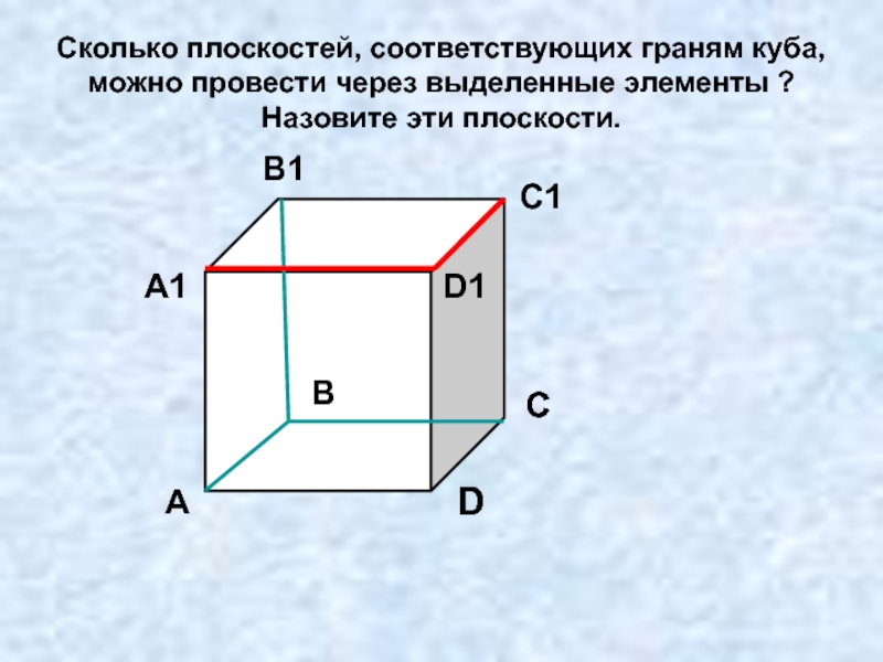 Плоскость грани куба