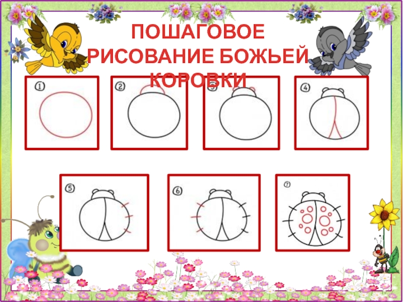 Рисуем божью коровку 1 класс презентация