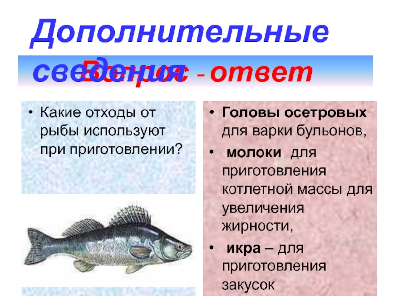 Рациональное использование рыб