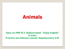 Animals 6 класс