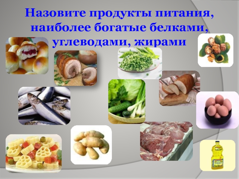 Назовите продукты. Продукты богатые углеводами жирами и белками. Продукты наиболее богатые. Продукты с. Званное.