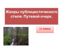 Жанры публицистического стиля. Путевой очерк 11 класс