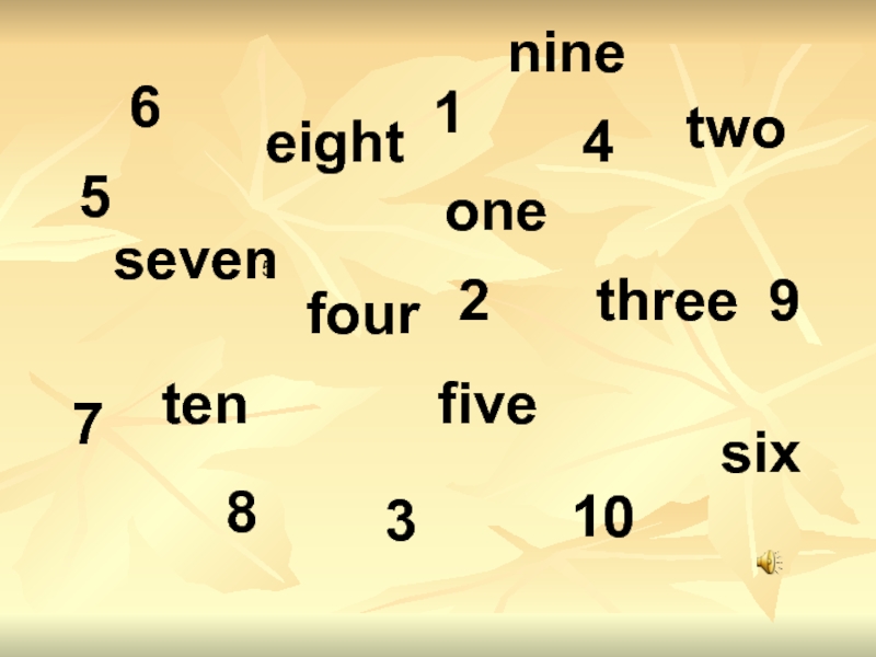 Four eight nine. One two three four. One two three four yummy Chocolate. Eight +two =. One and one is two.