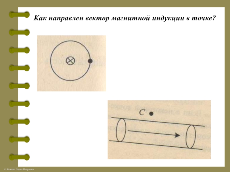 Направлен вектор магнитной