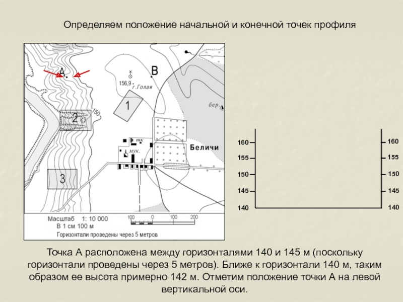 Как строить профиль рельефа местности по географии