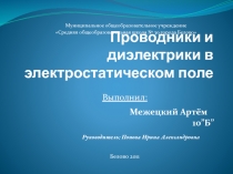 Проводники и диэлектрики в электростатическом поле 10 класс