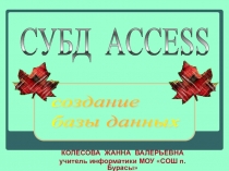 Субд Access