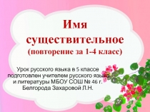 Имя существительное (повторение за 1-4 класс)