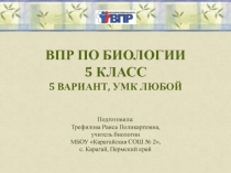 ВПР по биологии 5 класс (5 вариант) УМК любой