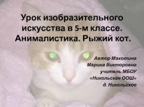 Анималистика. Рыжий кот 5 класс