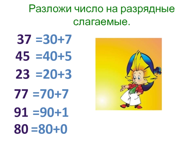 Презентация 2 класс замена двузначного числа суммой разрядных слагаемых школа россии