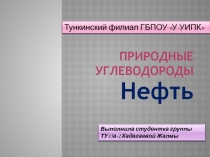 Природные углеводороды. Нефть