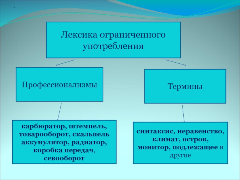 Специальная лексика презентация