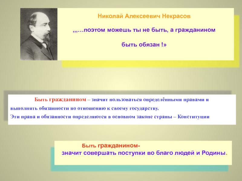 Но гражданином быть обязан. Некрасов поэтом можешь ты не быть но гражданином быть.