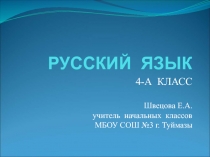 Презентация по русскому языку 