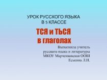 Урок русского языка в 5 классе 