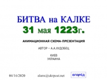 БИТВА на КАЛКЕ 31 мая 1223г.