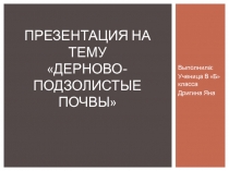 Дерново-подзолистые почвы 8 класс