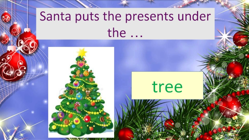The under presents. Santa putting presents under the Tree picture. Santa Eaput presents under the treeclipart.