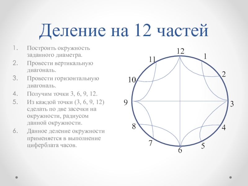 Постройте окружность проведите диаметр