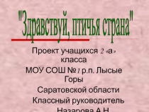 Здравствуй, птичья страна 2 класс