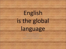 English is the global language