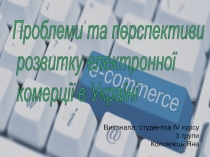 Проблеми та перспективи розвитку електронної комерції в Україні