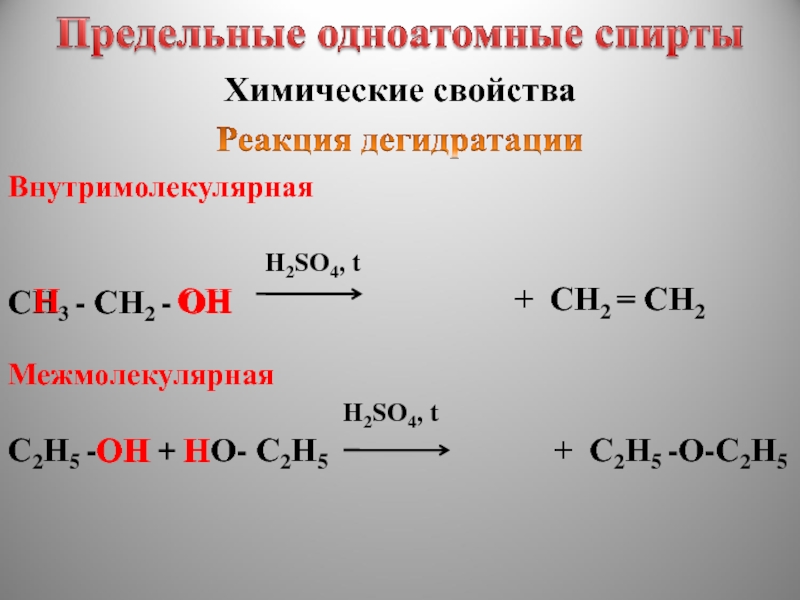 Предельные одноатомные спирты 10 класс презентация