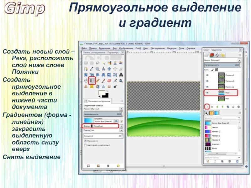 Каким графическим редактором является gimp. Прямоугольное выделение в гимп. Выделение в gimp. Графический редактор gimp презентация. Свободное выделение в gimp.