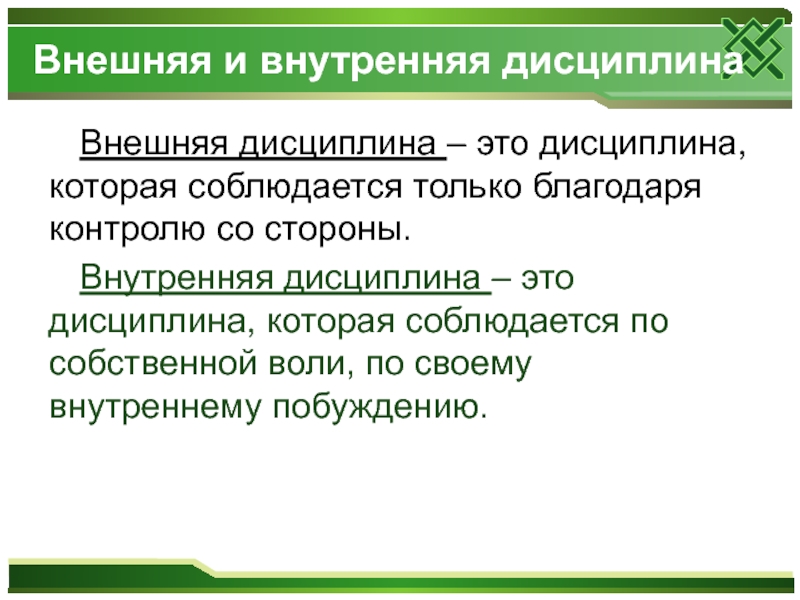 Что такое дисциплина 7 класс обществознание презентация