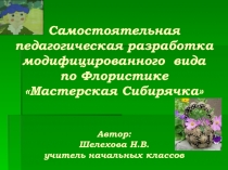 Самостоятельная педагогическая разработка модифицированного вида по Флористике Мастерская Сибирячка