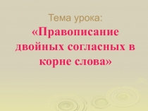 Правописание двойных согласных в корне слова 2 класс