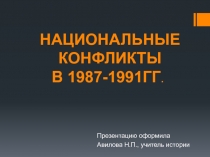 Национальные конфликты в 1987-1991