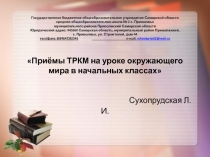 Приёмы ТРКМ на уроке окружающего мира в начальных классах