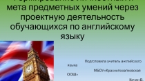 Формирование личностных и метапредметных умений через проектную деятельность обучающихся по английскому языку