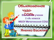 Обыкновенное чудо - соль 2 класс