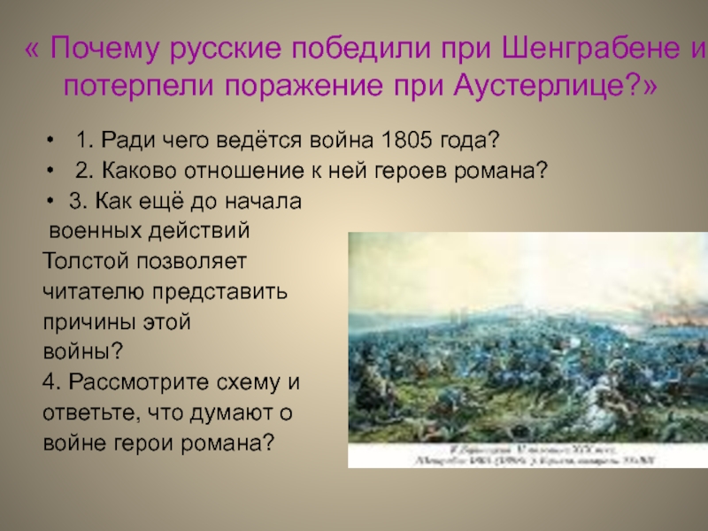 Война 1805 года в романе война и мир презентация