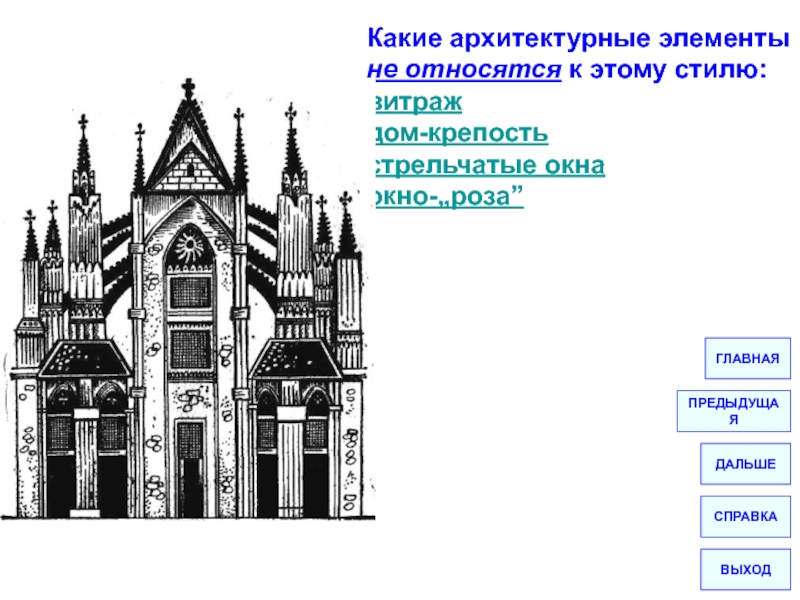 Тест на стили архитектуры с картинками