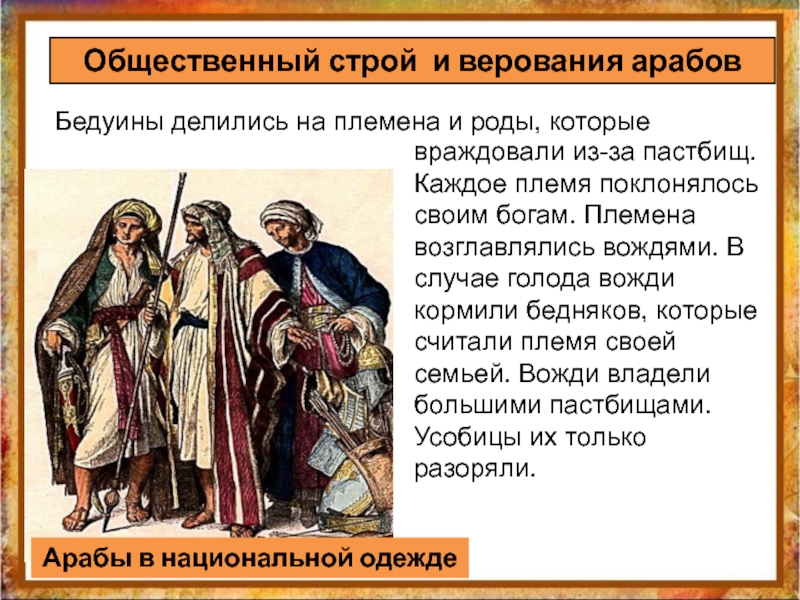 Причина успехов арабов. Арабы в 6 веке. Арабские племена кратко. Занятия арабов в средние века. Арабские племена 6-7 века.